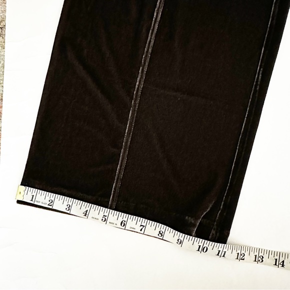 Soft Surroundings Veletta Velvet Wide Leg Pants Lagenlook Gray Brown Medium - Picture 12 of 15